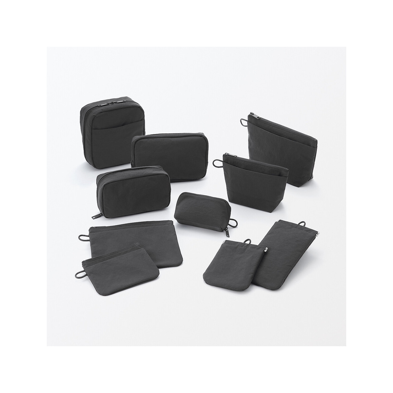 Kosmetyczka nylonowa grafitowa M