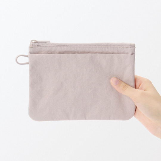 Kosmetyczka nylonowa płaska różowa M