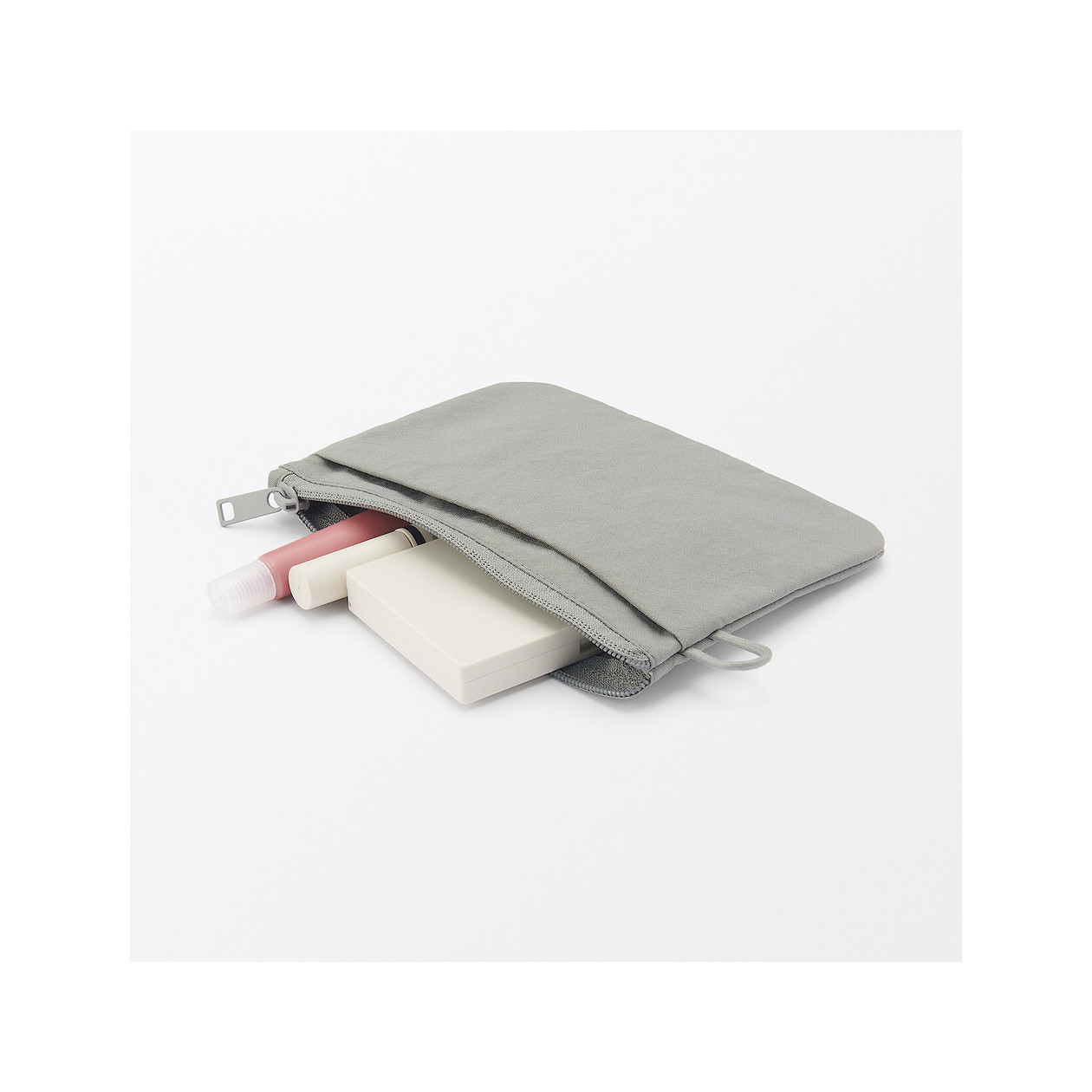 Kosmetyczka nylonowa płaska szara M