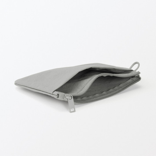 Kosmetyczka nylonowa płaska szara S