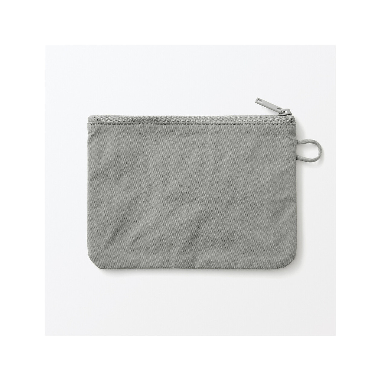 Kosmetyczka nylonowa płaska szara S