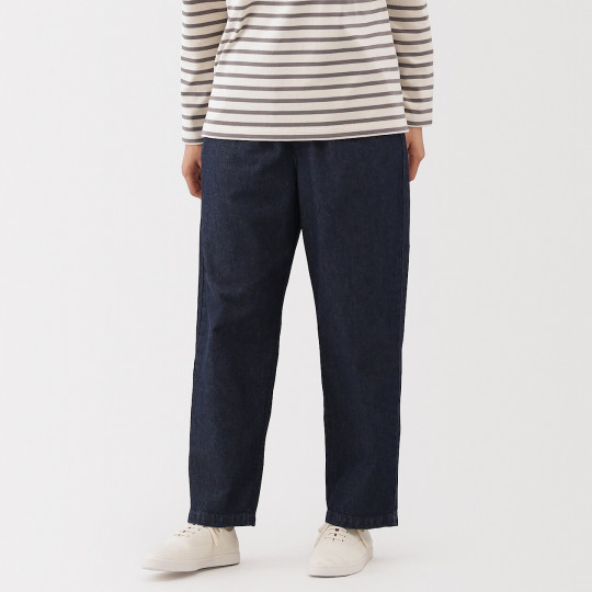 Spodnie easy fit denim granatowe