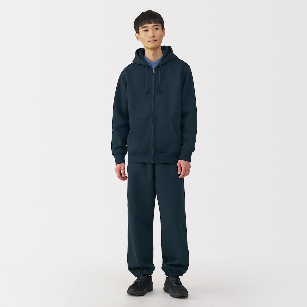 Spodnie rekreacyjne szerokie granatowe