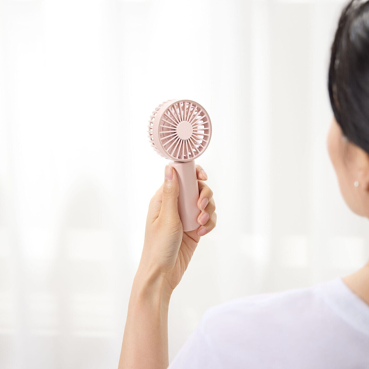 Wiatraczek USB podróżny różowy