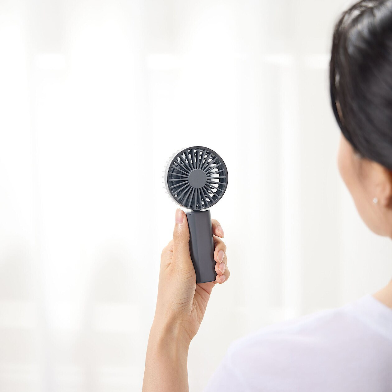 Wiatraczek USB podróżny szary