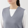 Kamizelka z dzianiny z dekoltem V czarna