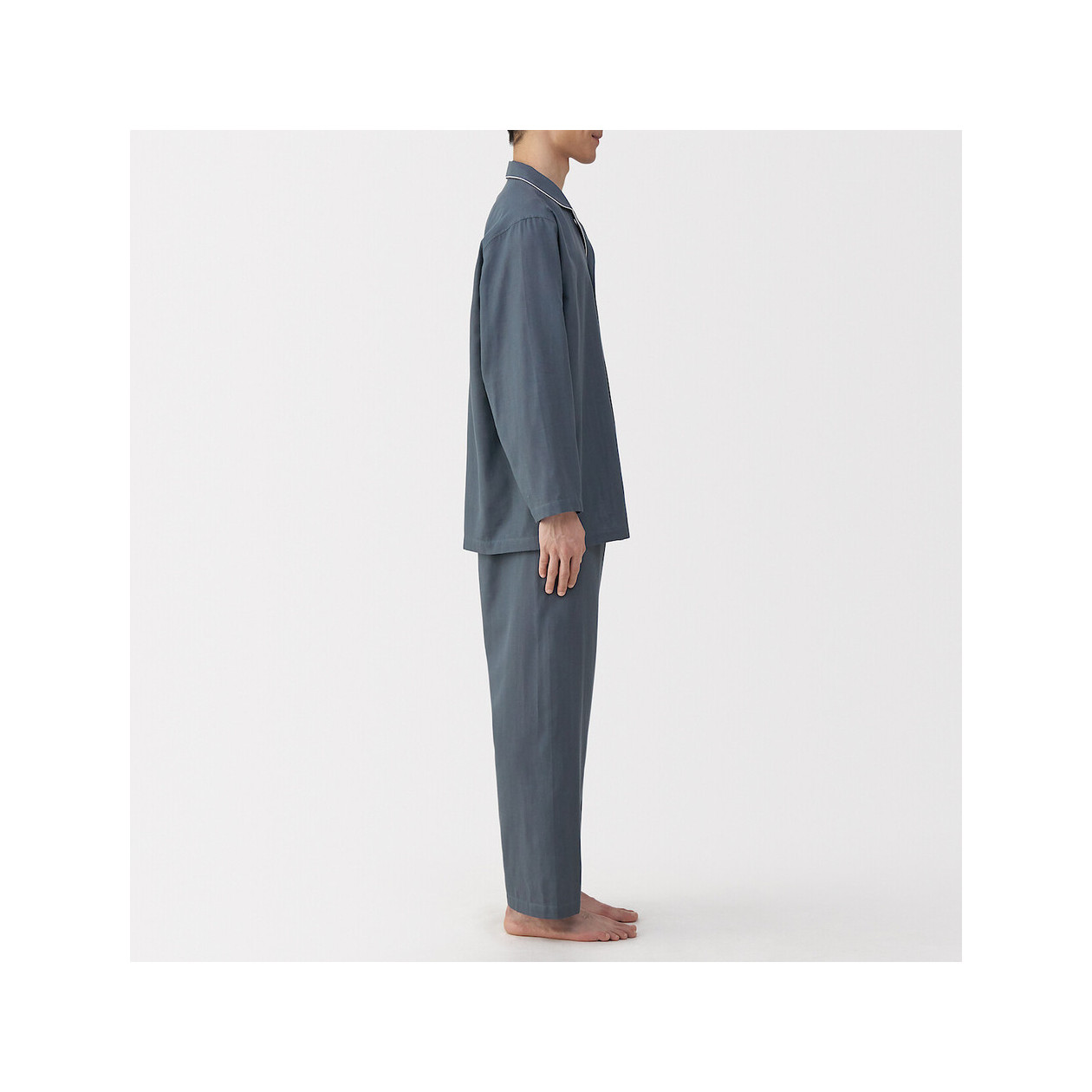 Piżama męska double gauze niebieska