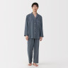 Piżama męska double gauze niebieska