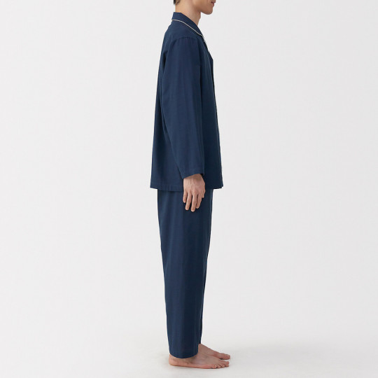 Piżama męska double gauze granatowa