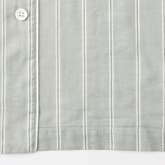 Piżama męska double gauze w paski zielona