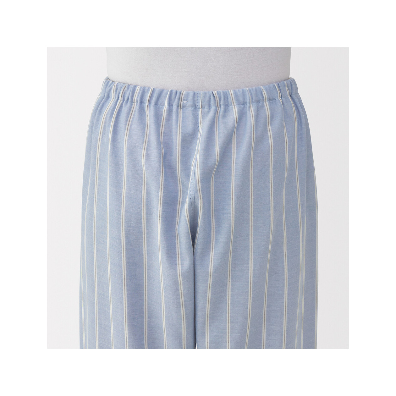 Piżama męska double gauze w paski błękitna