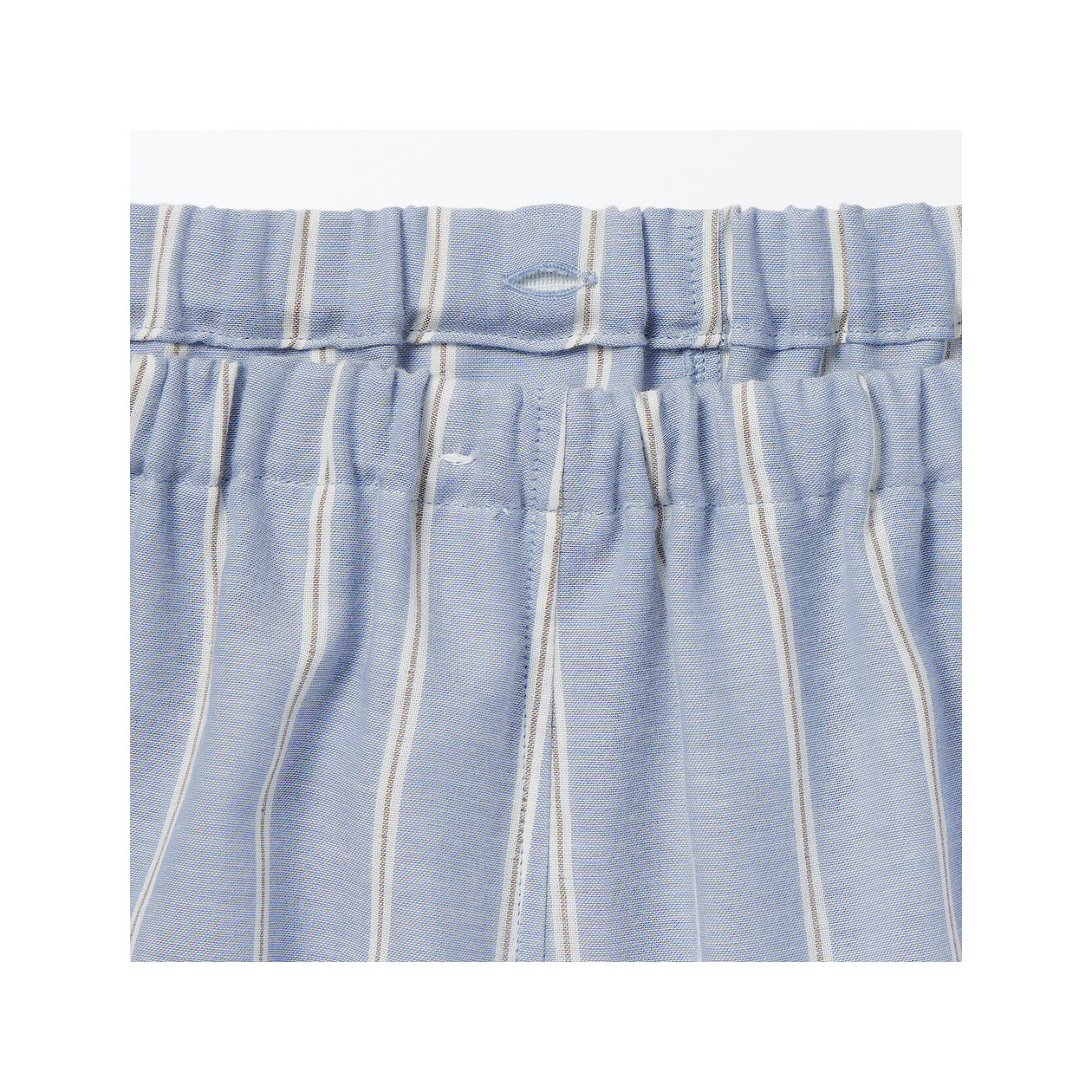 Piżama męska double gauze w paski błękitna