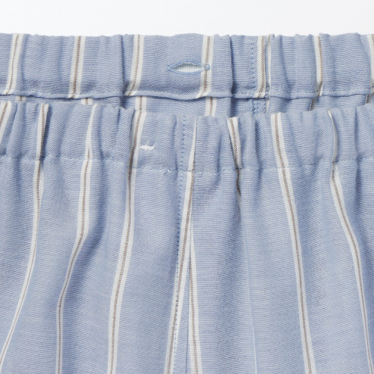 Piżama męska double gauze w paski błękitna