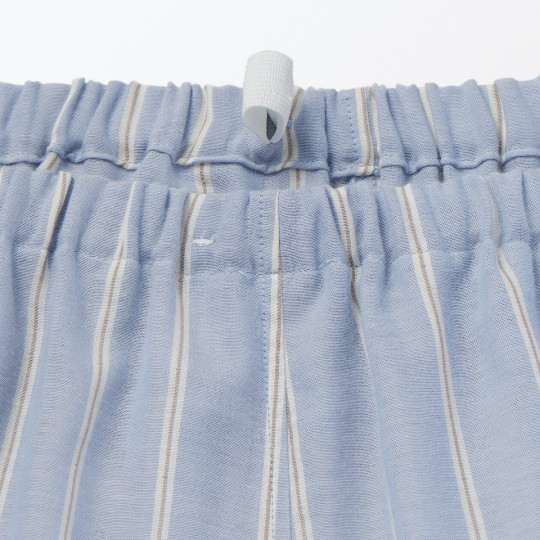 Piżama męska double gauze w paski błękitna