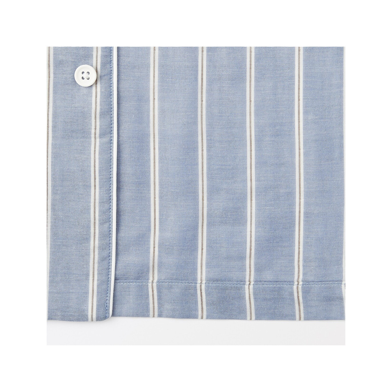 Piżama męska double gauze w paski błękitna