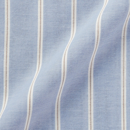 Piżama męska double gauze w paski błękitna