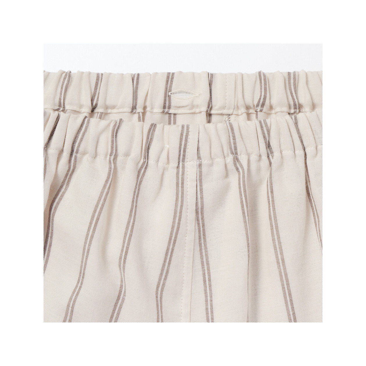 Piżama damska double gauze w paski beżowa