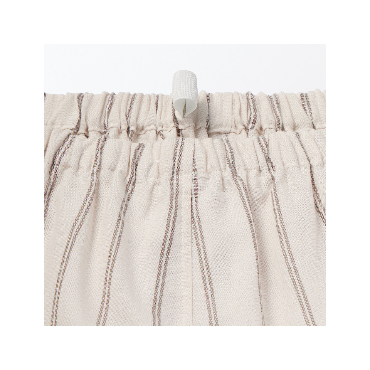 Piżama damska double gauze w paski beżowa