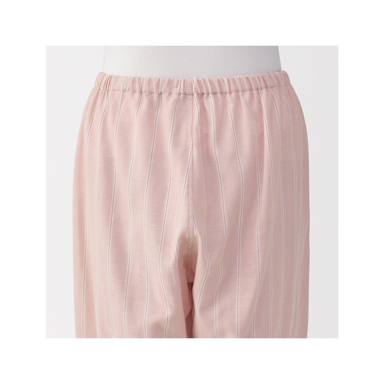 Piżama damska double gauze w paski różowa