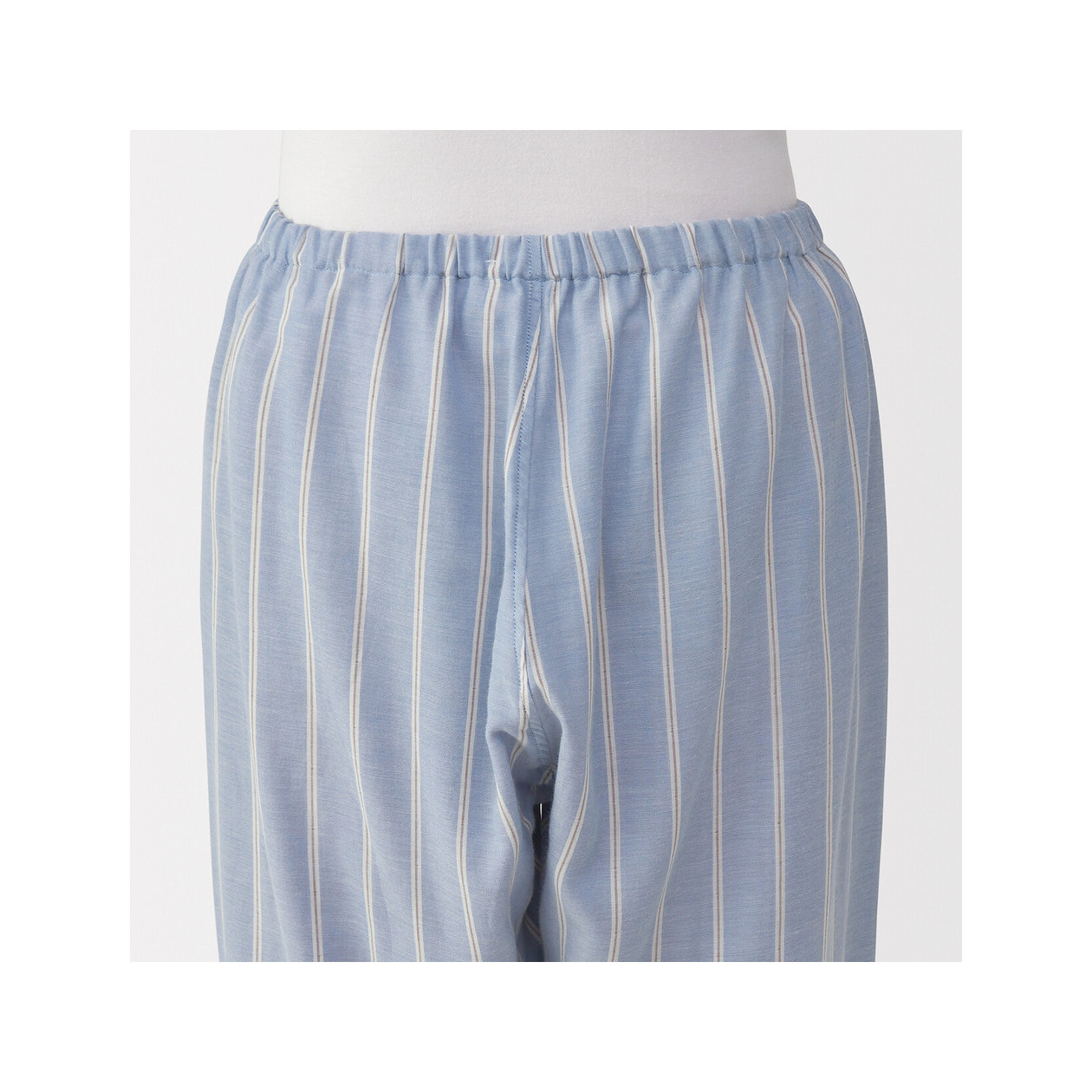 Piżama damska double gauze w paski błękitna