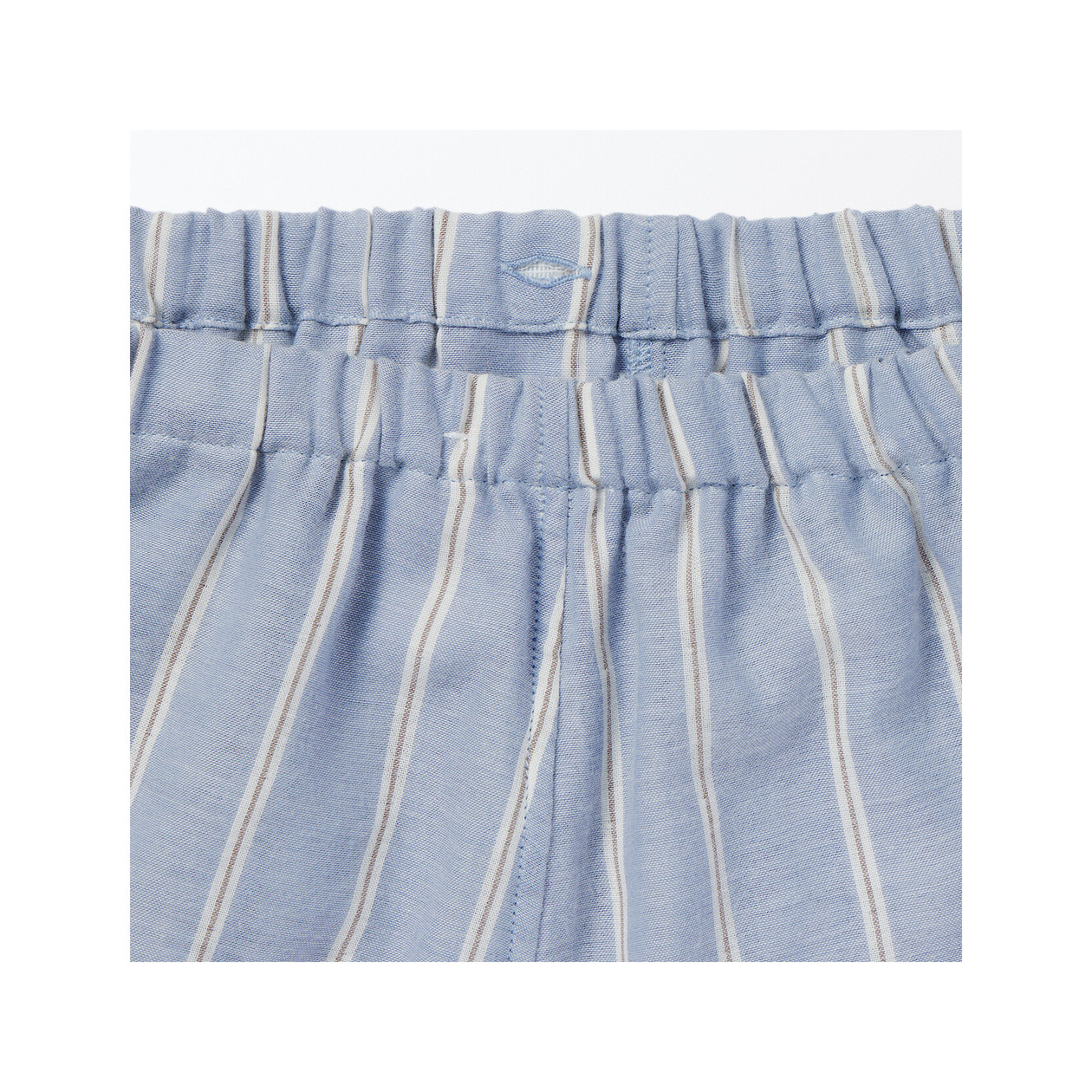 Piżama damska double gauze w paski błękitna