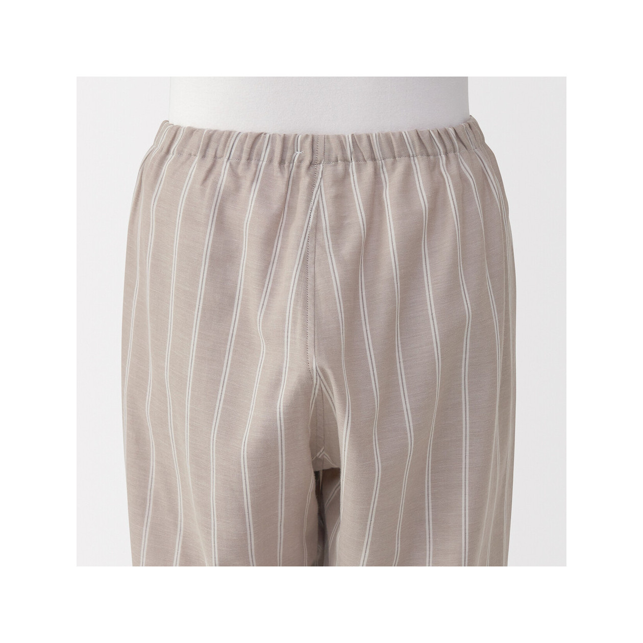 Piżama damska double gauze w paski brązowa