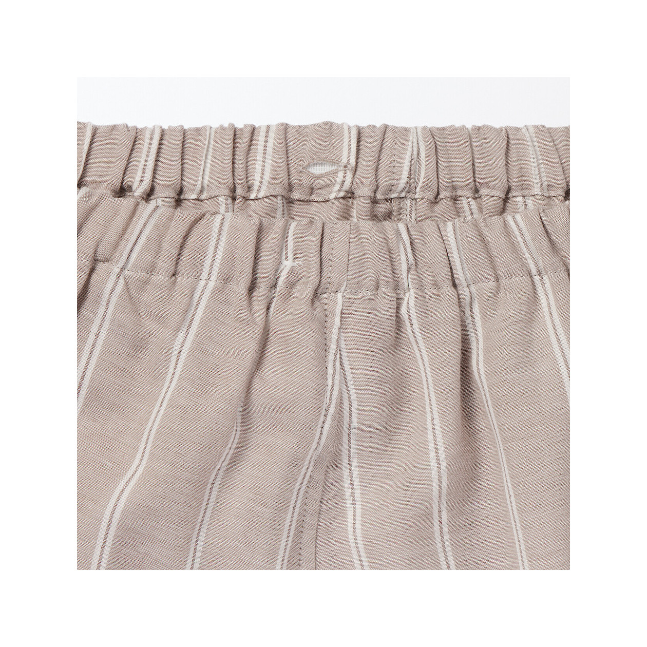 Piżama damska double gauze w paski brązowa