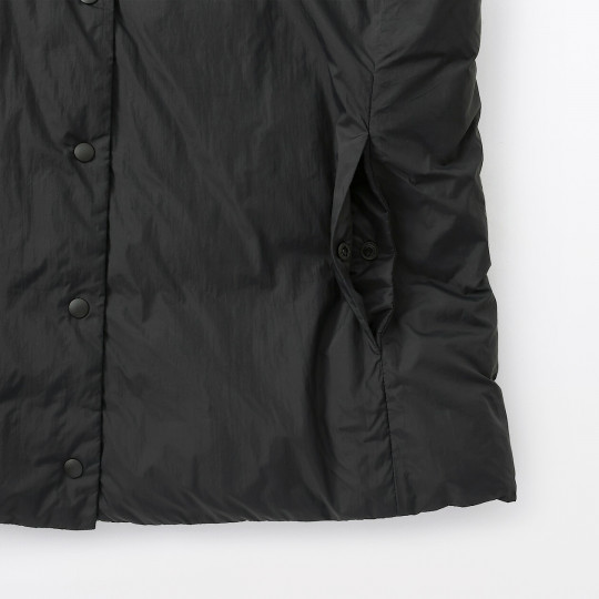 Lekka kamizelka puchowa bez kołnierza czarna