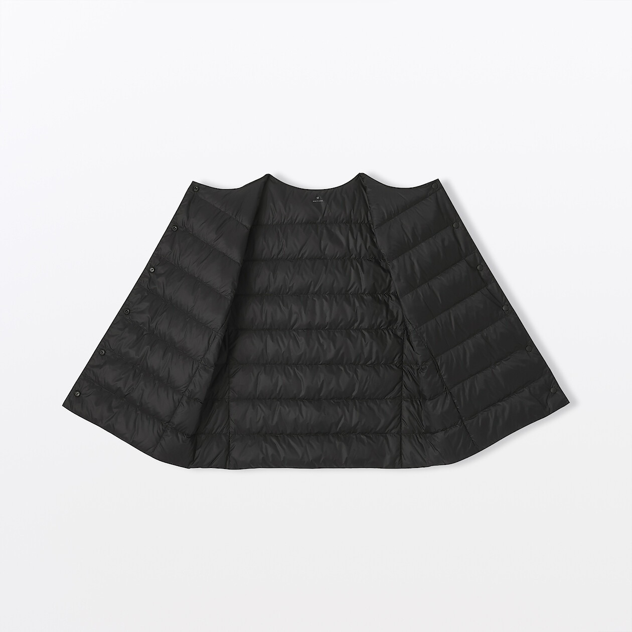 Lekka kamizelka puchowa bez kołnierza czarna