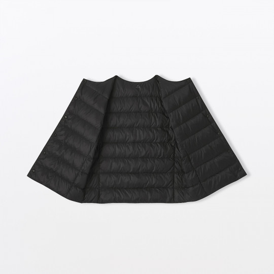 Lekka kamizelka puchowa bez kołnierza czarna