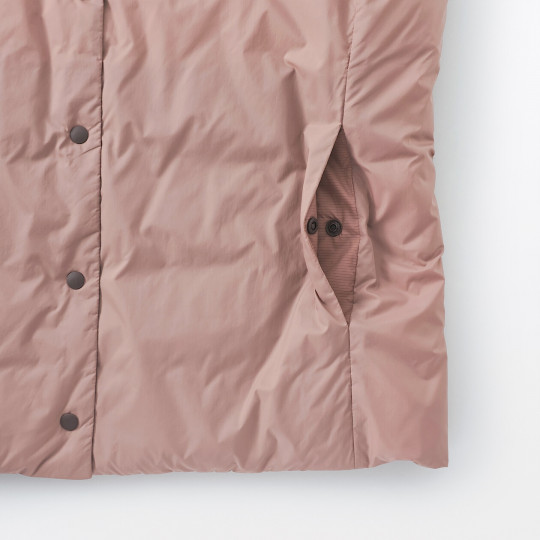 Lekka kamizelka puchowa bez kołnierza różowa