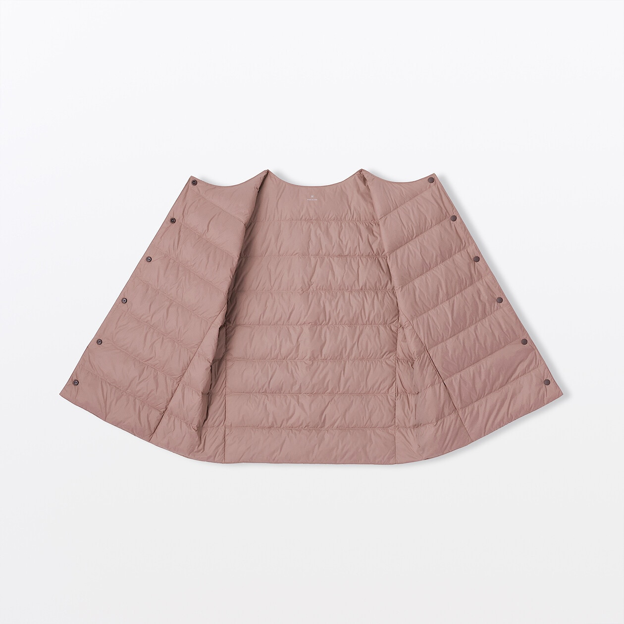 Lekka kamizelka puchowa bez kołnierza różowa