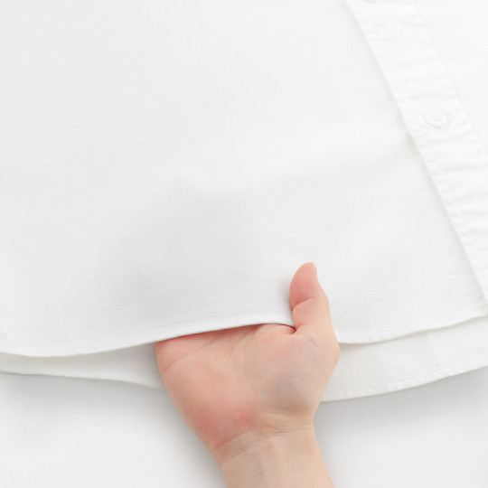 Koszula z bawełny oxford beżowa