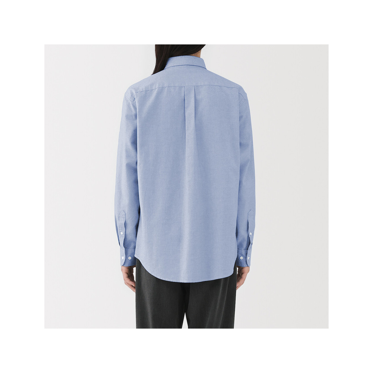 Koszula z bawełny oxford błękitna