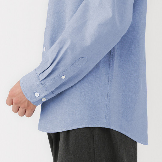 Koszula z bawełny oxford błękitna