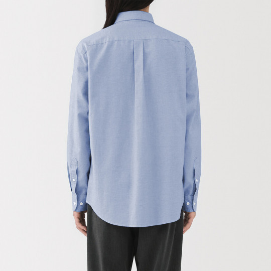 Koszula z bawełny oxford szarobrązowa