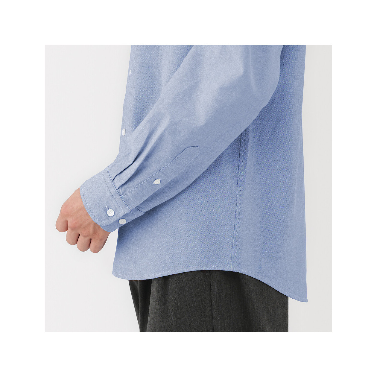 Koszula z bawełny oxford szarobrązowa