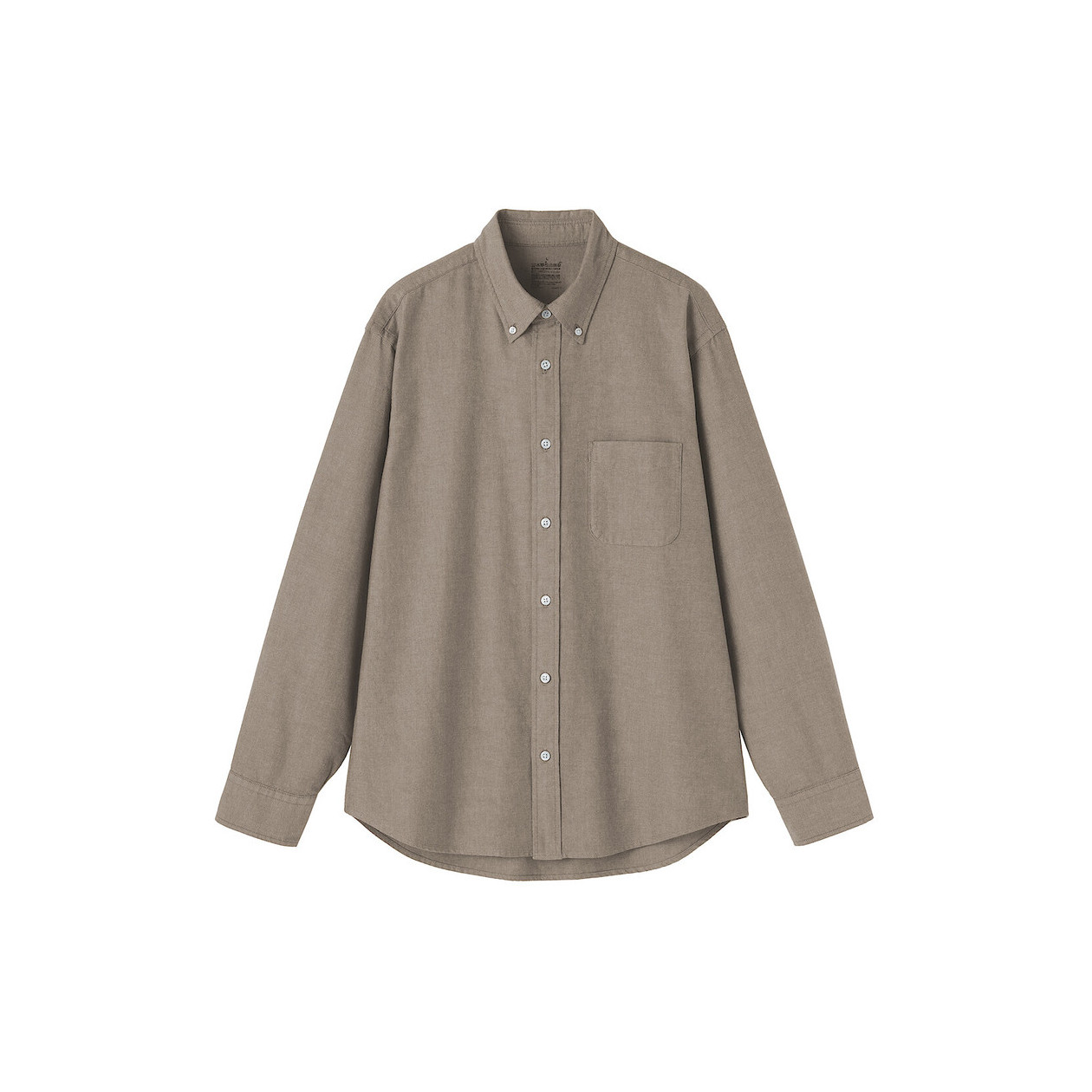 Koszula z bawełny oxford szarobrązowa