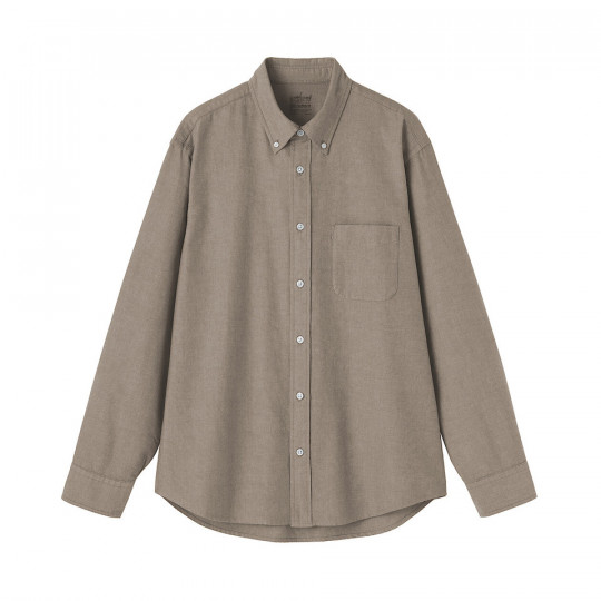 Koszula z bawełny oxford szarobrązowa