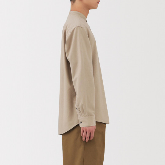 Koszula z bawełny oxford ze stójką khaki