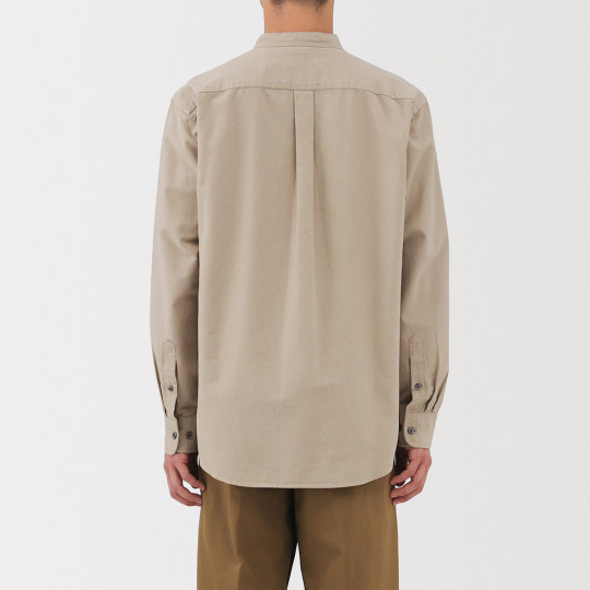 Koszula z bawełny oxford ze stójką khaki