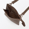 Saszetka cross body wodoodporna brązowa