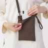 Saszetka cross body wodoodporna brązowa