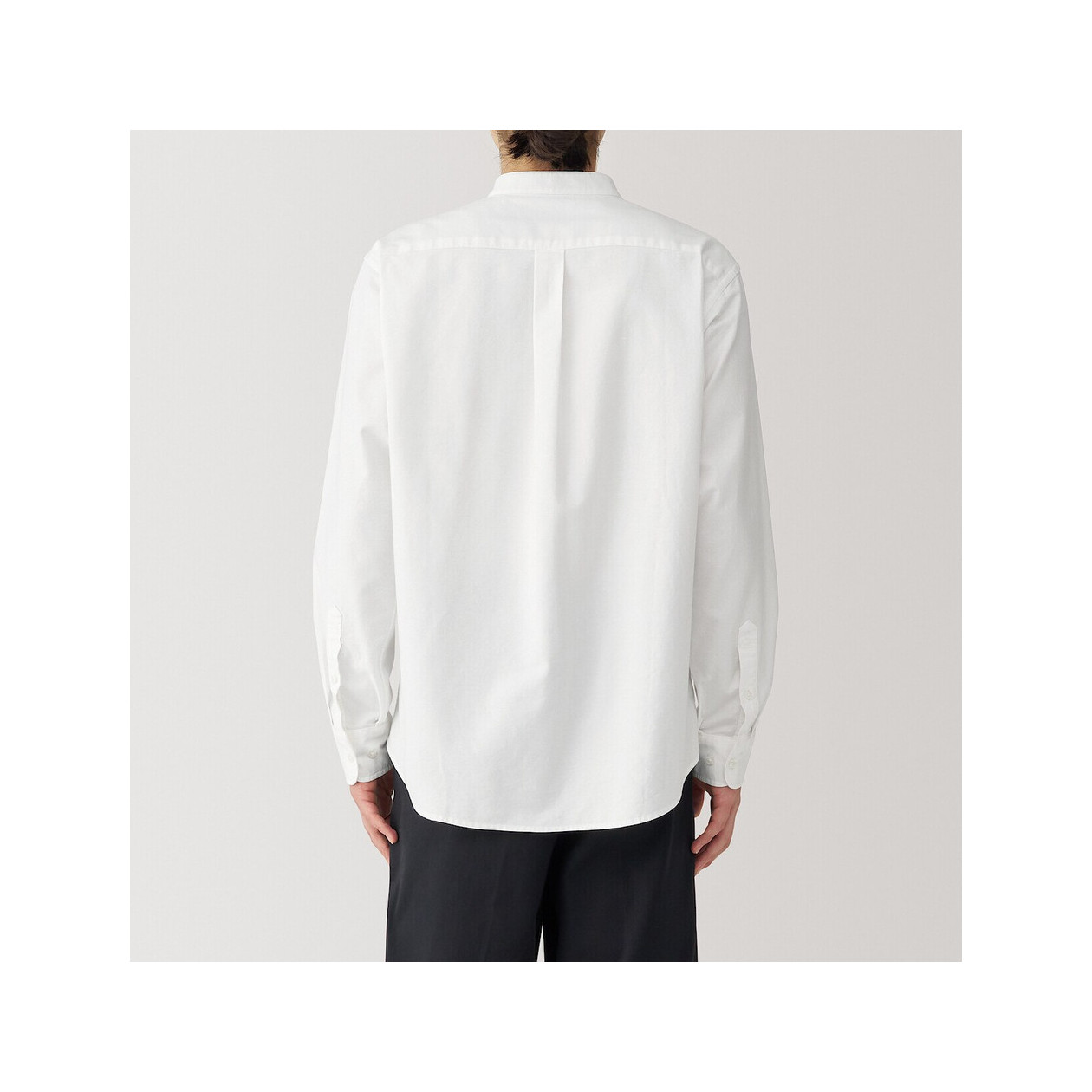 Koszula z bawełny oxford ze stójką biała