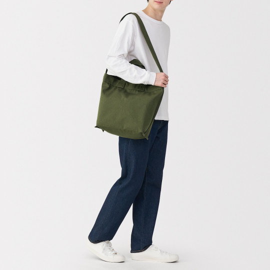 Torba tote bawełniana z podwójnymi uszami khaki