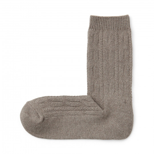 Skarpety z warkoczem brązowe