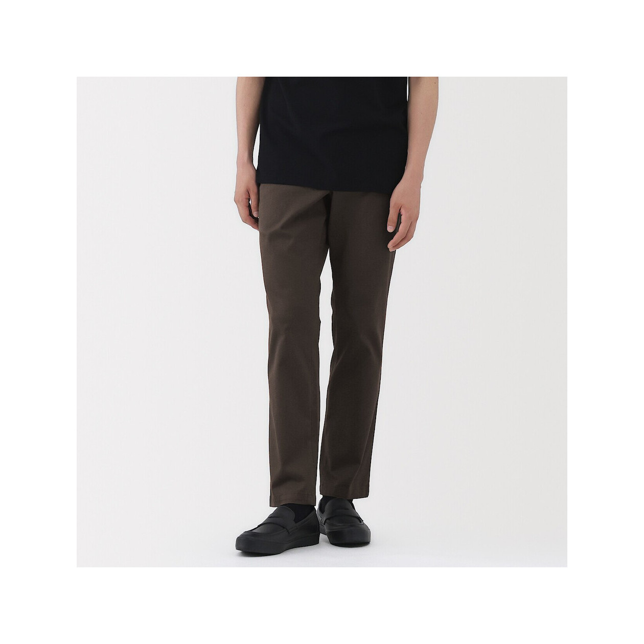 Spodnie chino slim brązowe