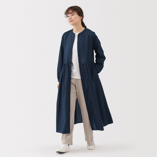 Sukienka z batystu bawełnianego granatowa