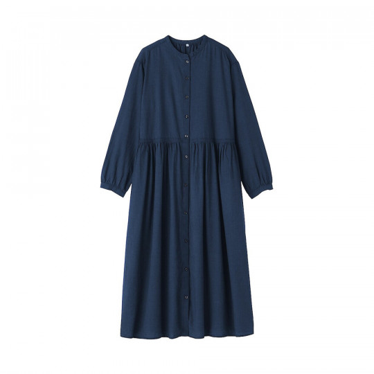 Sukienka z batystu bawełnianego granatowa