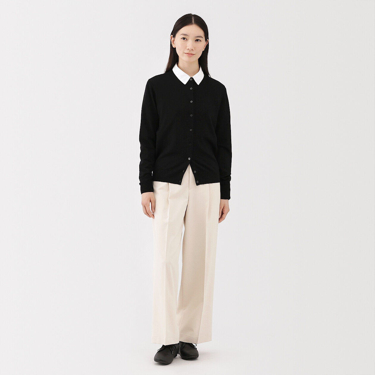 Kardigan cienki wełniany czarny